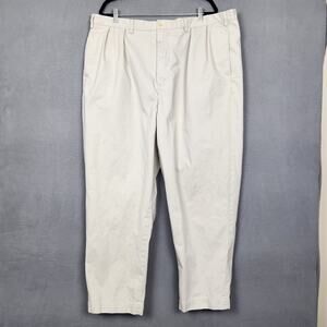 Polo Ralph Lauren Pants Mens 42x28 Beige Andrew Pleated Chino Classic Polo Big